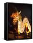 Illuminated Chinese Dragon on New Year's Eve, Hong Kong, China-Dallas and John Heaton-Framed Stretched Canvas