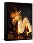Illuminated Chinese Dragon on New Year's Eve, Hong Kong, China-Dallas and John Heaton-Framed Stretched Canvas
