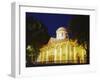 Illuminated Church on Pilies Gatve, Vilnius, Lithuania, Baltic States, Europe-Ian Trower-Framed Photographic Print