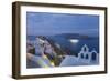 Illuminated Cruise Ship Entering the Caldera at Dawn, Oia (Ia), Santorini (Thira) (Thera)-Ruth Tomlinson-Framed Photographic Print