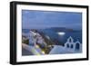 Illuminated Cruise Ship Entering the Caldera at Dawn, Oia (Ia), Santorini (Thira) (Thera)-Ruth Tomlinson-Framed Photographic Print