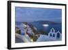 Illuminated Cruise Ship Entering the Caldera at Dawn, Oia (Ia), Santorini (Thira) (Thera)-Ruth Tomlinson-Framed Photographic Print