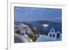 Illuminated Cruise Ship Entering the Caldera at Dawn, Oia (Ia), Santorini (Thira) (Thera)-Ruth Tomlinson-Framed Photographic Print