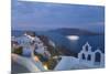 Illuminated Cruise Ship Entering the Caldera at Dawn, Oia (Ia), Santorini (Thira) (Thera)-Ruth Tomlinson-Mounted Photographic Print