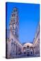 Illuminated Diocletian's Palace, Split, Dalmatian Coast, Croatia-Neil Farrin-Stretched Canvas