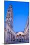 Illuminated Diocletian's Palace, Split, Dalmatian Coast, Croatia-Neil Farrin-Mounted Photographic Print