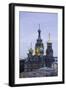 Illuminated Domes of Church of the Saviour on Spilled Blood, St. Petersburg, Russia-Gavin Hellier-Framed Photographic Print