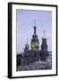 Illuminated Domes of Church of the Saviour on Spilled Blood, St. Petersburg, Russia-Gavin Hellier-Framed Photographic Print