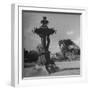 Illuminated Fountain, Designed by Henri Auguste Bartholdi, in the Botanical Gardens-null-Framed Photographic Print