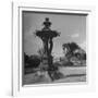 Illuminated Fountain, Designed by Henri Auguste Bartholdi, in the Botanical Gardens-null-Framed Photographic Print