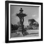 Illuminated Fountain, Designed by Henri Auguste Bartholdi, in the Botanical Gardens-null-Framed Photographic Print