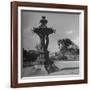 Illuminated Fountain, Designed by Henri Auguste Bartholdi, in the Botanical Gardens-null-Framed Photographic Print