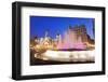 Illuminated Fountain on Plaza Del Ayuntamineto-Markus Lange-Framed Photographic Print