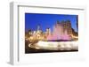 Illuminated Fountain on Plaza Del Ayuntamineto-Markus Lange-Framed Photographic Print