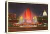 Illuminated Fountain, Washington D.C.-null-Stretched Canvas