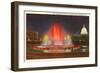 Illuminated Fountain, Washington D.C.-null-Framed Art Print