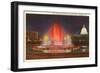 Illuminated Fountain, Washington D.C.-null-Framed Art Print