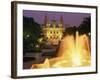 Illuminated Fountains in Front of the Casino at Monte Carlo, Monaco, Europe-null-Framed Photographic Print