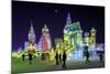 Illuminated Ice Sculpture at the Harbin Ice and Snow Festival in Harbin, Heilongjiang Province, Chi-Gavin Hellier-Mounted Photographic Print