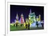 Illuminated Ice Sculpture at the Harbin Ice and Snow Festival in Harbin, Heilongjiang Province, Chi-Gavin Hellier-Framed Photographic Print