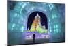 Illuminated Ice Sculpture at the Harbin Ice and Snow Festival in Harbin, Heilongjiang Province, Chi-Gavin Hellier-Mounted Premium Photographic Print