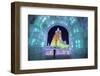 Illuminated Ice Sculpture at the Harbin Ice and Snow Festival in Harbin, Heilongjiang Province, Chi-Gavin Hellier-Framed Photographic Print
