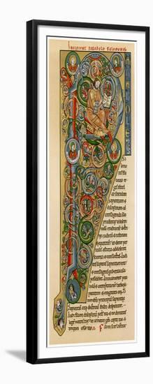 Illuminated Iniitial 'P, 1172-null-Framed Giclee Print