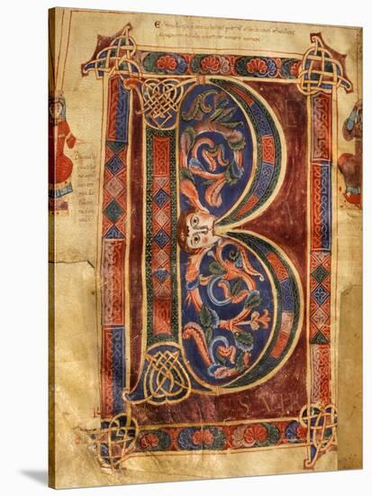Illuminated Initial Capital Letter from a Gospels from San Benedetto Po-null-Stretched Canvas