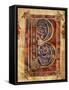 Illuminated Initial Capital Letter from a Gospels from San Benedetto Po-null-Framed Stretched Canvas