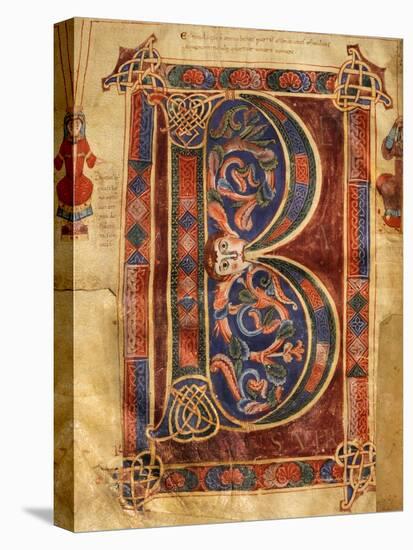 Illuminated Initial Capital Letter from a Gospels from San Benedetto Po-null-Stretched Canvas