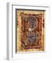 Illuminated Initial Capital Letter from a Gospels from San Benedetto Po-null-Framed Giclee Print