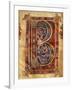 Illuminated Initial Capital Letter from a Gospels from San Benedetto Po-null-Framed Giclee Print