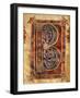 Illuminated Initial Capital Letter from a Gospels from San Benedetto Po-null-Framed Giclee Print