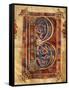 Illuminated Initial Capital Letter from a Gospels from San Benedetto Po-null-Framed Stretched Canvas