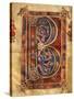 Illuminated Initial Capital Letter from a Gospels from San Benedetto Po-null-Stretched Canvas