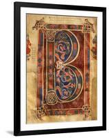 Illuminated Initial Capital Letter from a Gospels from San Benedetto Po-null-Framed Giclee Print