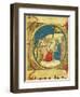 Illuminated Initial Capital Letter O Portraying the Adoration of the Magi-null-Framed Giclee Print