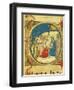 Illuminated Initial Capital Letter O Portraying the Adoration of the Magi-null-Framed Giclee Print