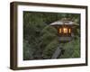 Illuminated Lantern in Portland Japanese Garden, Oregon, USA-William Sutton-Framed Premium Photographic Print