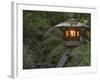 Illuminated Lantern in Portland Japanese Garden, Oregon, USA-William Sutton-Framed Photographic Print