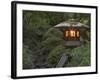 Illuminated Lantern in Portland Japanese Garden, Oregon, USA-William Sutton-Framed Photographic Print