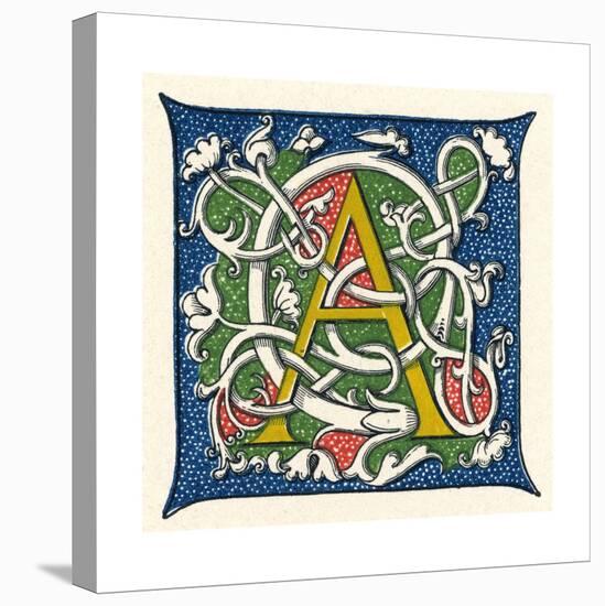 Illuminated Letter A-null-Stretched Canvas