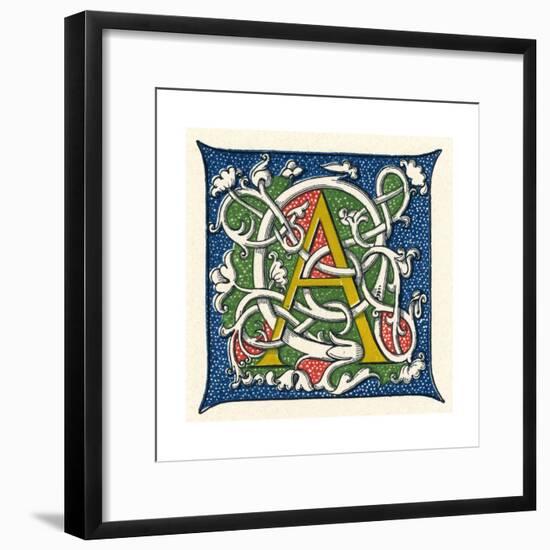 Illuminated Letter A-null-Framed Giclee Print