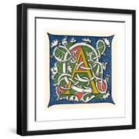 Illuminated Letter A-null-Framed Giclee Print