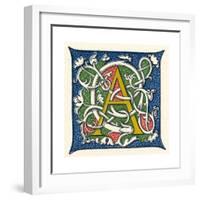 Illuminated Letter A-null-Framed Giclee Print