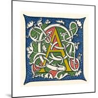 Illuminated Letter A-null-Mounted Giclee Print