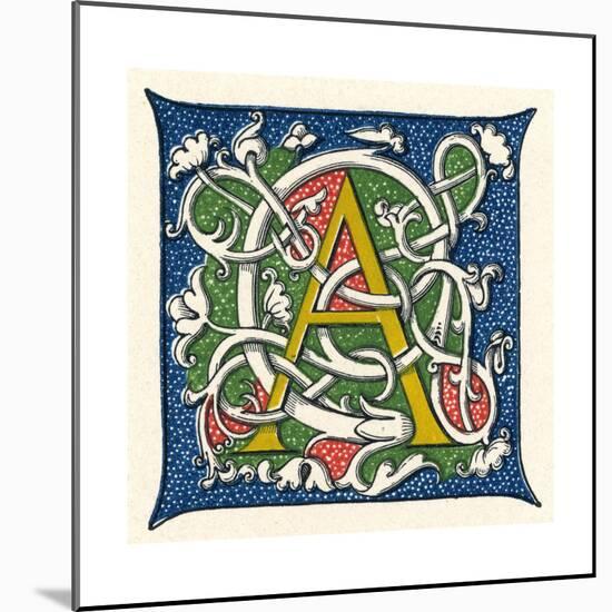 Illuminated Letter A-null-Mounted Giclee Print