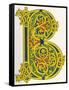 Illuminated Letter B-null-Framed Stretched Canvas