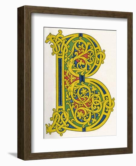 Illuminated Letter B-null-Framed Art Print