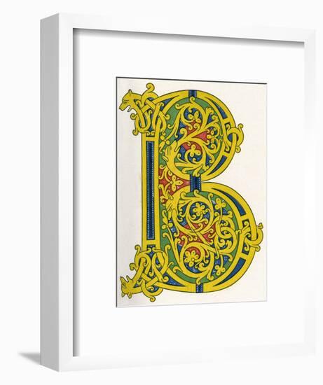 Illuminated Letter B-null-Framed Art Print